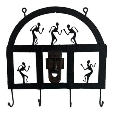 Imagem de COZY CRAFTCLUB Porta-chaves de entrada rústico com gaveta de armazenamento - Organizador estilo fazenda, cabide para chaveiro, ganchos de parede, porta-chaves, organizador de chaves, gancho para chave