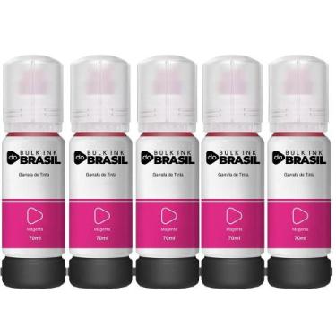 Imagem de Kit 5 Tintas Para Epson L4160 L4150 T504 L6171 L6161 L6191 T504 - Bulk