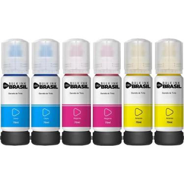 Imagem de Kit 6 Tintas Para Epson L4160 L4150 T504 L6171 L6161 L6191 T504 - Bulk
