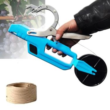 Imagem de JYXYXSCP Máquina de amarrar elétrica sem fio, máquina de amarrar plantas portátil, conjunto de amarração de ramos, diâmetro máximo de encadernação 50 mm, para plantas, vegetais