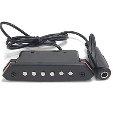 Imagem de Captador de guitarra acústica com orifício de som captadores transdutor pré-amplificador sistema amplificador acessórios captador acessório