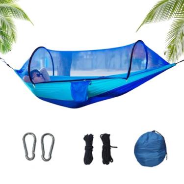 Imagem de Rede de rede – Rede de acampamento durável, portátil, compacta, respirável, leve, acessórios de acampamento para viagens, sobrevivência, caminhadas, atividades ao ar livre, mochilão, quintal