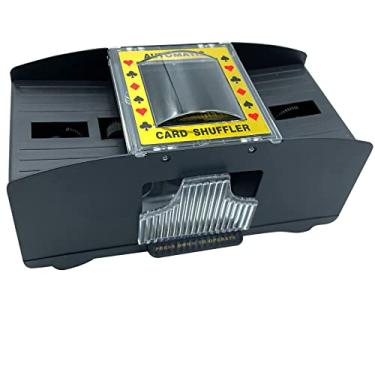 Imagem de Embaralhador Automático de Cartas Elétrico Operado por Bateria para 1-6 Baralhos Save Plástico Fácil Operar Phase 10 Skip-Bo Texas Hold em Poker Jogos Casa