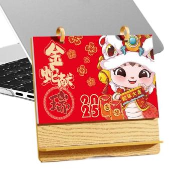 Imagem de Calendário de pé 2025 | Calendário de mesa de para uso diário | Calendário de mesa pequeno em pé, calendário festivo para quarto, sala de estudo