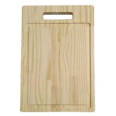 Imagem de Tabua De Corte Churrasco Frios 40 Cm Madeira Com Alça 253 - Jca