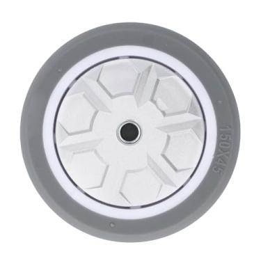 Imagem de aqxreight Roda Silenciosa de Resistência Ao Desgaste de Borracha TPR Com Rodízio Sólido de 6 Polegadas para Carrinho Utilitário Carrinho de Mão Capacidade de Carga de 260kg Sólido é 6 para Serviço