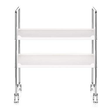 Imagem de Prateleira Organizadora Empilhável de 2 Andares - Independente para Economizar Espaço em Bancada Cozinha Banheiro Armári