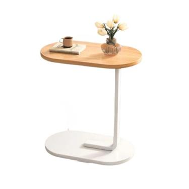 Imagem de Mesa de Apoio de Canto Lateral Notebook Café Para Sofá Cama, Perfeita para Verão em Casa - Mesa lateral para sofá(Branco)