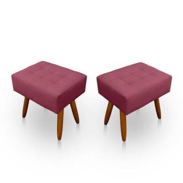Imagem de Kit 2 Puff Retangular New para Sala e Quarto Suede  - LH Decor - Los H