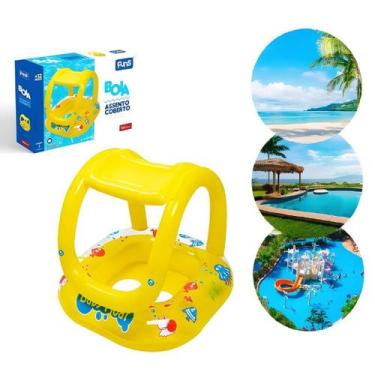 Imagem de Boia Inflavel com Assento e Cobertura 66CM X 66CM - WS37243 - Wellmix