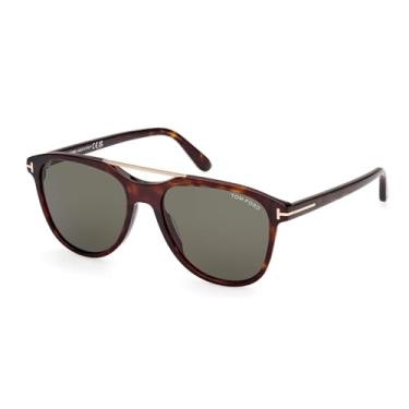 Imagem de Tom Ford Óculos de sol unissex DAMIAN-02 FT 1098 Dark Havana/Verde 54/17/145