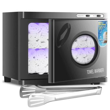 Imagem de Aquecedor de Toalha Elétrico para Barbearia 23L com Janela Transparente, 110V, JXSDLIY, Preto