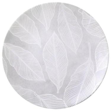 Imagem de Prato Raso Tramontina Arbo em Porcelana Branca Decorada 25cm Cozinha M