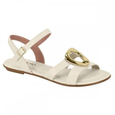 Imagem de Sandalia Beira Rio 8367872 Rasteira Feminino, Branco, 36