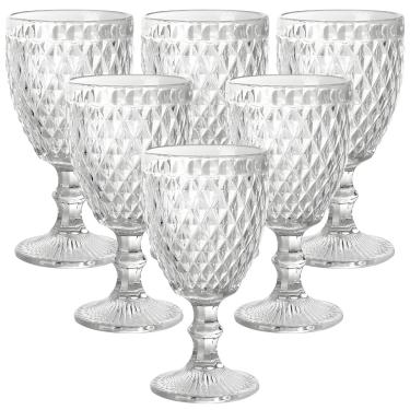 Imagem de Conjunto 6 Copos de Vidro Bico de Abacaxi 325ml - Elegância e Durabilidade