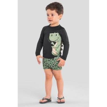 Imagem de Conjunto Infantil Menino De Dinossauro Brandili Hora Do Mergulho-Masculino