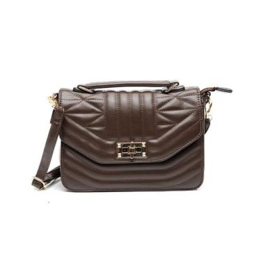 Imagem de Bolsa Feminina Transversal Celular Carteira Austin, Marrom