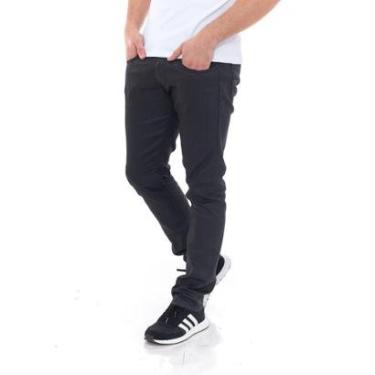 Imagem de Calça masculina slim fit jeans básica vinil calça brilhosa-Feminino