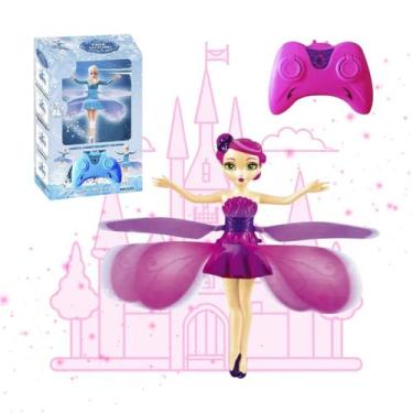Imagem de Boneca Fada Voadora Infantil Sensor Controle Remoto Movimento Sensor L