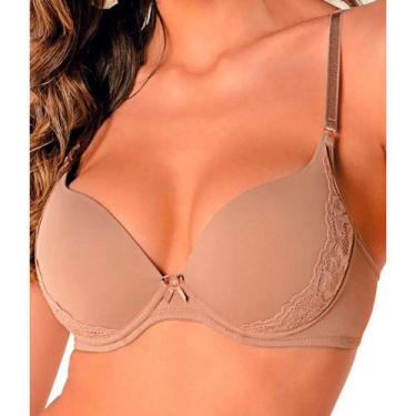 Imagem de Sutiã Bojo Espumado DeMillus 67188 Rendado, Bege rosado, 44