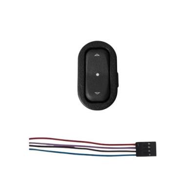 Imagem de Botao Vidro Eletrico Universal Simples + Conector plugue - Sp. Reposiç