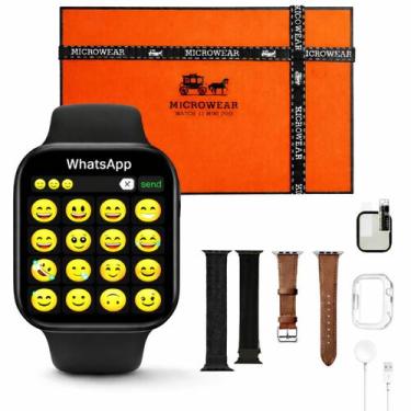 Imagem de Relogio Smartwatch W11 Mini Pro 42mm Series 11 Tela Amoled 3 Pulseiras