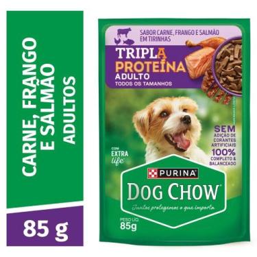 Imagem de Sachê Dog Chow Tripla Proteína para Cães Adultos Sabor Carne, Frango e
