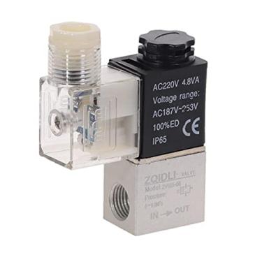 Imagem de Válvulas de solenóide de ar 2V025-08 2 Posição 2 Porta 1/4"Válvula pneumática normalmente fechada DC12V DC24V AC110V AC220V YYDFPIIA (Color : 2V025-08 Only, Specification : 24V DC)