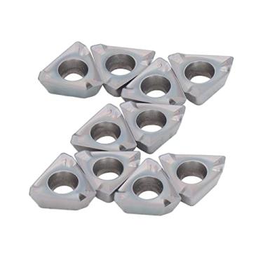Imagem de Inserções de carboneto de 10 unidades, inserções de torneamento, cortador revestido, lâmina de máquina de torno CNC, suporte de ferramenta de fresagem de metal para fresadora, suporte de ferramenta de torneamento de torno