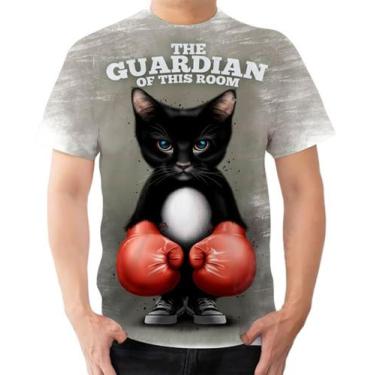 Imagem de Camiseta Camisa Gato Lutador Boxe Ufc Cat Tom Guardião Luva - Estilo K