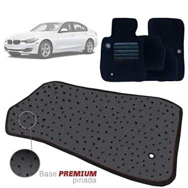 Imagem de Jogo de Tapete Carpete Tevic Pinado Bmw 320i 320 2012 13 14 15 Impermeável Lavável Logo Bordado 5 Peças