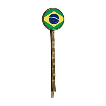 Imagem de Boné de metal retrô com bandeira nacional do Brasil América do Sul