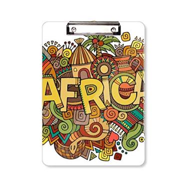 Imagem de Quadro de prancheta tribal com padrão de arte africana A4