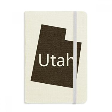 Imagem de Caderno com mapa dos Estados Unidos da América da Utah, capa dura oficial, diário clássico