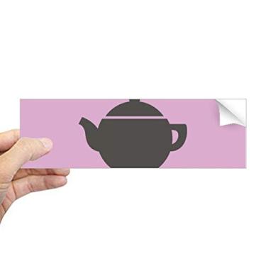 Imagem de DIYthinker Bule de chá de chá, adesivo retangular para janela de notebook