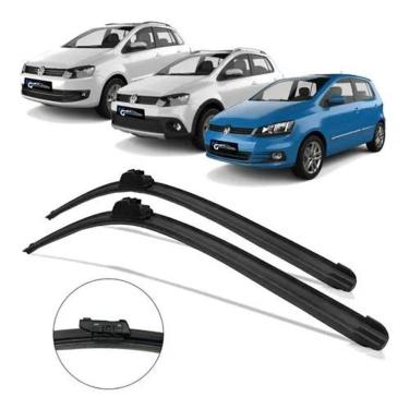 Imagem de Kit Par Dianteiro Palheta Limpador de Parabrisa Vw Fox Cross Fox Spacefox 2013 2014 2015 2016 2017 2018