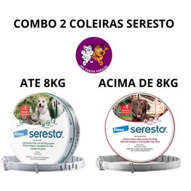Imagem de Combo Coleira Seresto Para Cães Acima De 8Kg E Ate 8Kg - 2 Unidades -