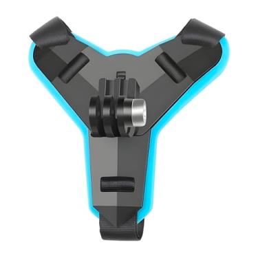 Imagem de Suporte Capacete Queixo Compatível com GoPro SJCAM e Câmeras Similares Preto Azul