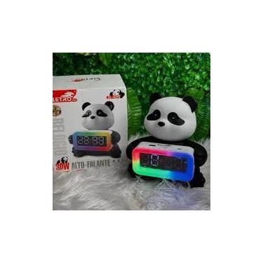 Imagem de Luminárias Com Caixa De Som Urso Panda Com Relógio 30W Bivolt 110/220v