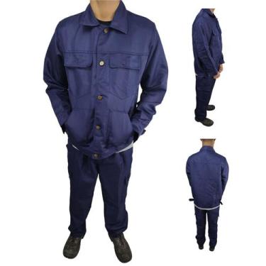 Imagem de Conjunto Uniforme Profissional EPI Segurança do Trabalho Mecanico Obra