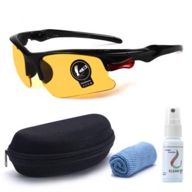Imagem de Kit Oculos De Sol Bike Ciclismo Esportivo Dirigir a Noite Com Estojo +