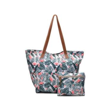 Imagem de Bolsa Sacola Feminina Estampada Leve Versátil Estilo Leve - Cla-Clê, B