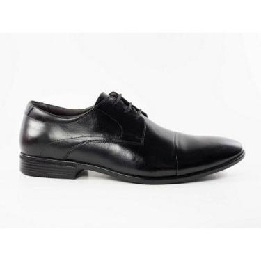 Imagem de Sapato Social em Couro Masculino Cadarço Atacador Bico Fino Elegante C