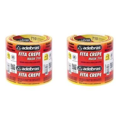 Imagem de KIT 4 FITA CREPE ADESIVA MASK MASCARAMENTO 710 48mm X 50 m ADELBRAS