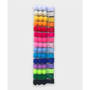 Imagem de Kit 10 Presilhas De Cabelo Pompom Bico de Pato - Menna