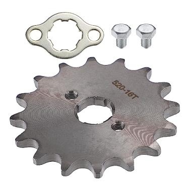 Imagem de X AUTOHAUX 1 conjunto 520 estilo 16 dentes 20 mm ID motocicleta dianteira motor roda dentada adequada para motocicleta 50cc 70cc 110cc 125cc Dirt Pit Bike Mini Bike ATV