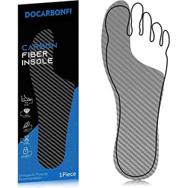 Imagem de Docarbonfi Órtese de Extensão de Morton, Palmilha de Fibra de Carbono de Recuperação, Inserção de Suporte de Pé Muito Rígida para Dedo Do Pé de Morton, Dedo Do Pé de Grama, Artrite, Hálux Rígido, Dedo Grande Quebrado e Dor No Antepé, 1 Peça (225 Mm)
