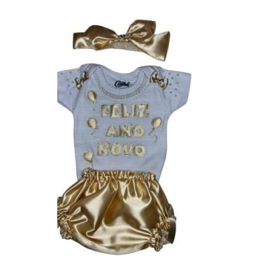 Imagem de Boddy ano novo todo personalizado pérolas e strass - Baby charme, PP