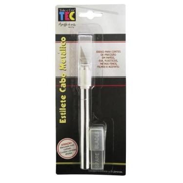 Imagem de Estilete Cabo Metálico C/ Refil de 5 Lâminas Toke e Crie - 829 - DI013