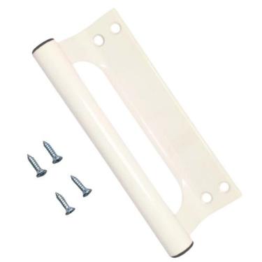 Imagem de Puxador de Aluminio Buzio Porta Portao Correr Branco 145mm - Mob Comp.